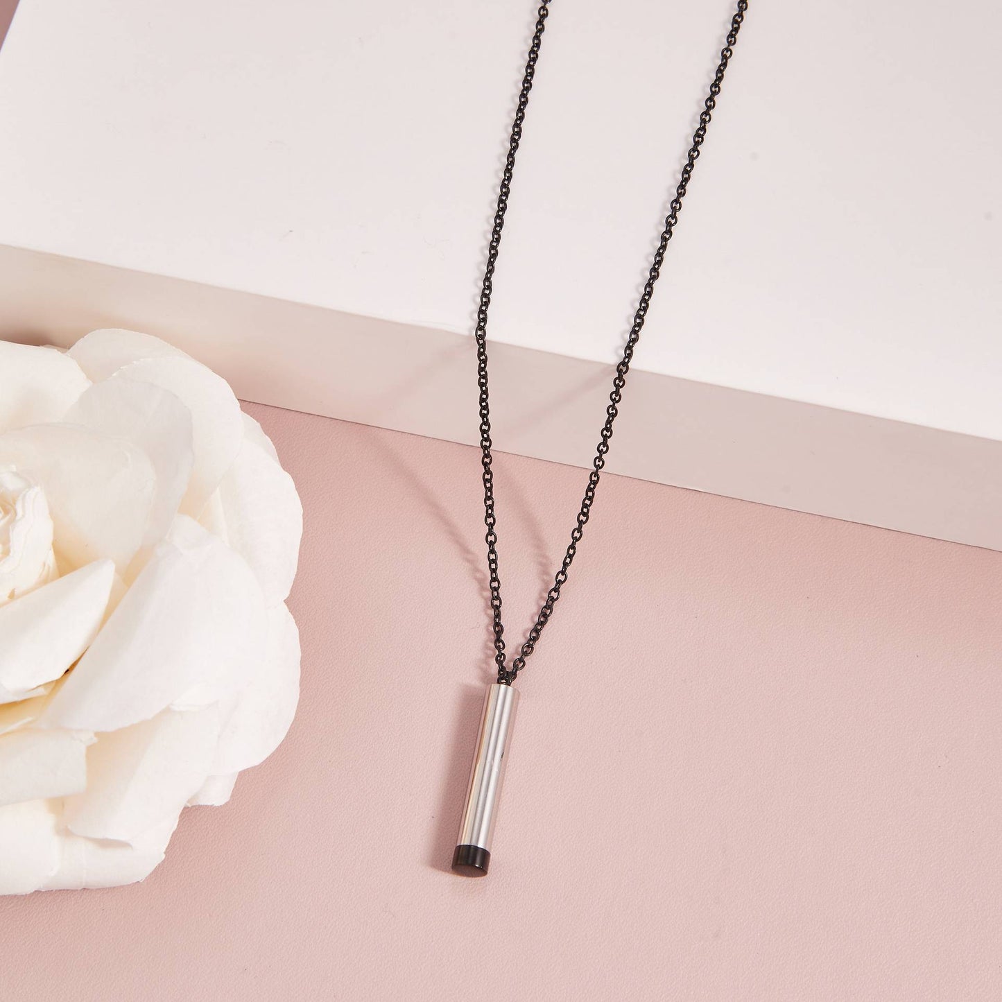 Hidden Information Gift For Ladies Necklace Be Kind Telescopic Stainless Steel 3D Vertical