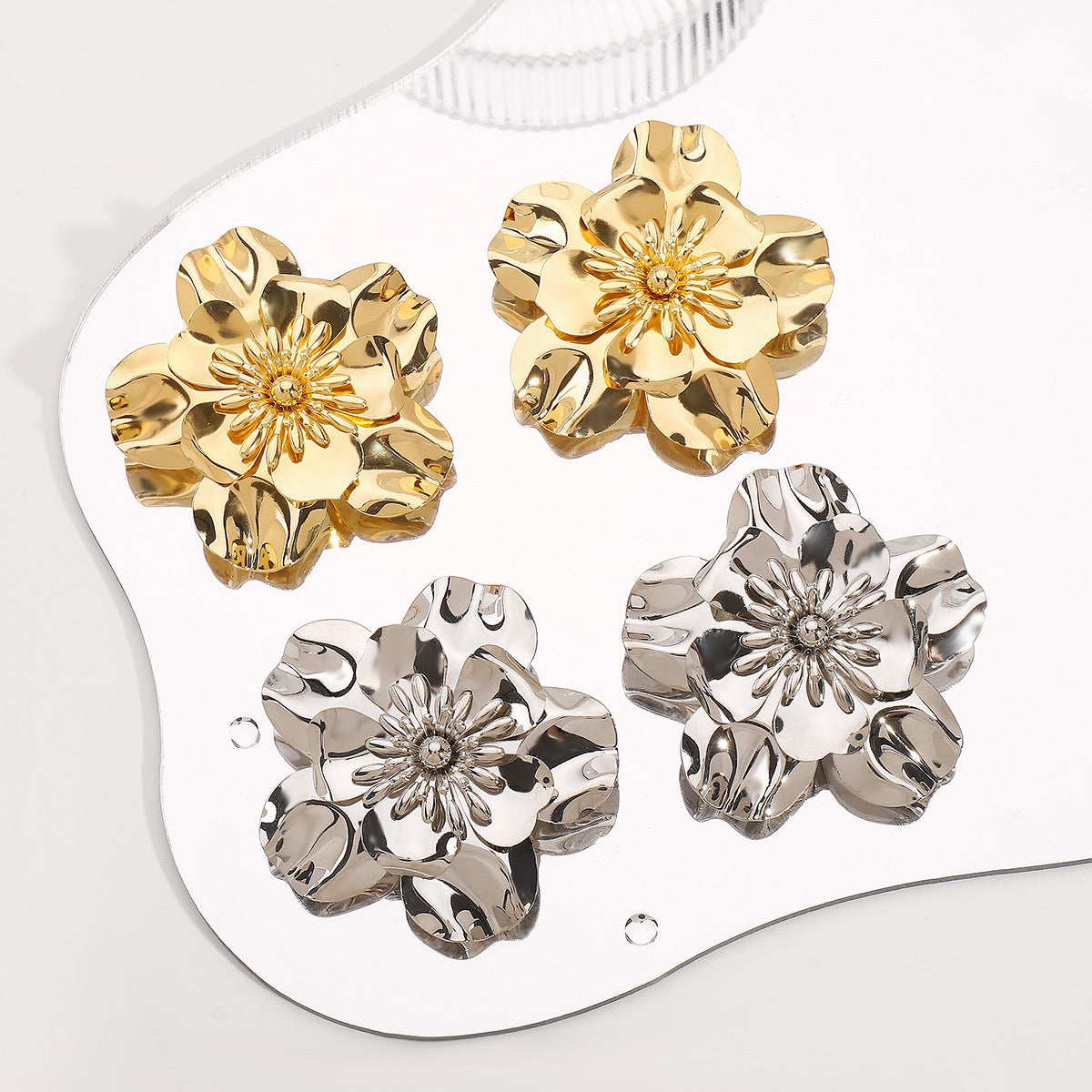 Fashion Vintage Flower Earrings Niche Design