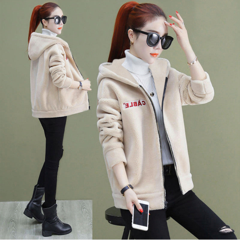 Winter Faux Cashmere Thickened Coat For Women