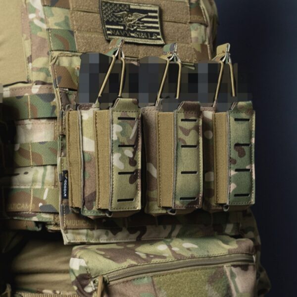 Triple Quick Pull Cover Open Double Layer Clip Set Tactical Front Panel Bag